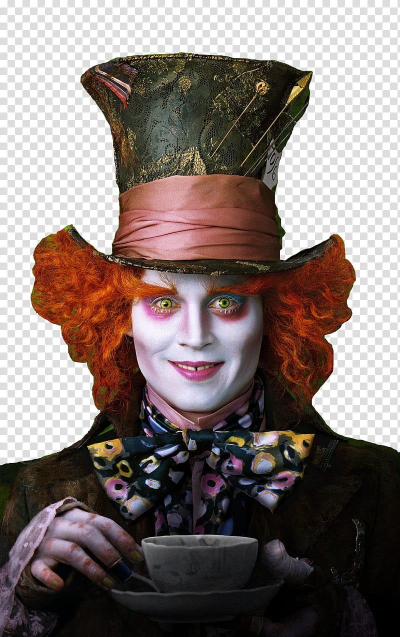 Alice in Wonderland , Jonny Depp transparent background PNG clipart