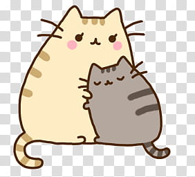 Pusheen the cat, two cats artwork transparent background PNG clipart