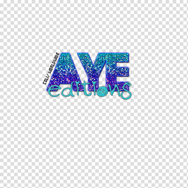 Aye Editions, blue Aye text transparent background PNG clipart