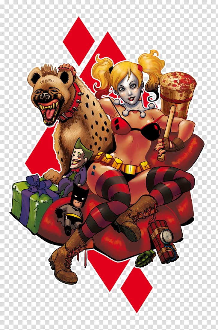 Red Diamond pg, Harley Quinn sticker transparent background PNG clipart