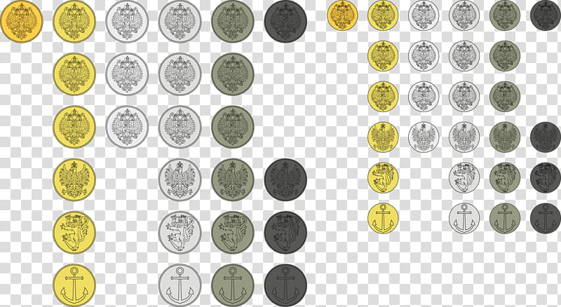 Russian Imperial Armed Forces Metal Buttons transparent background PNG clipart