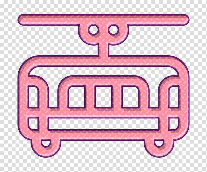 Subway icon Tram icon Portugal icon, Pink, Line transparent background PNG clipart