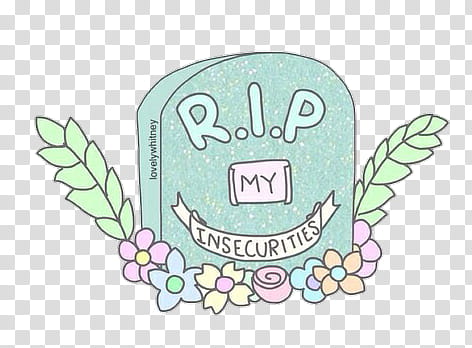 gray R.I.P. my insecurities tombstone illustration transparent background PNG clipart