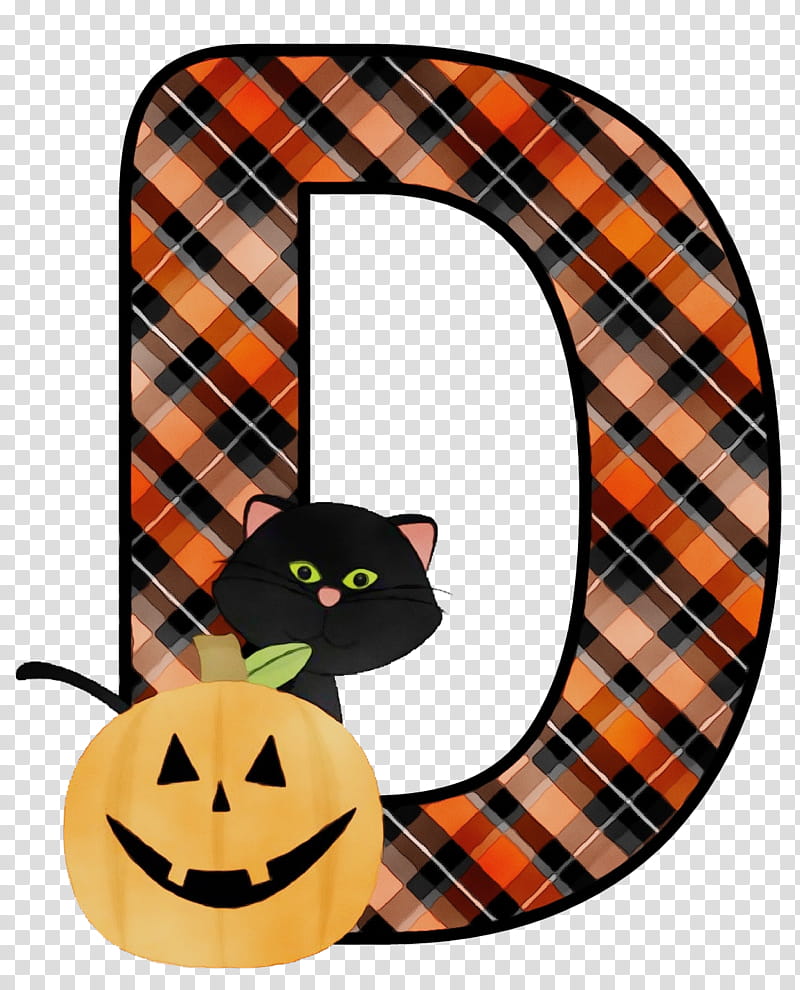 Orange, Watercolor, Paint, Wet Ink, Black Cat, Small To Mediumsized Cats, Plaid, Tartan transparent background PNG clipart