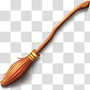 Harry Potter, brown broomstick transparent background PNG clipart
