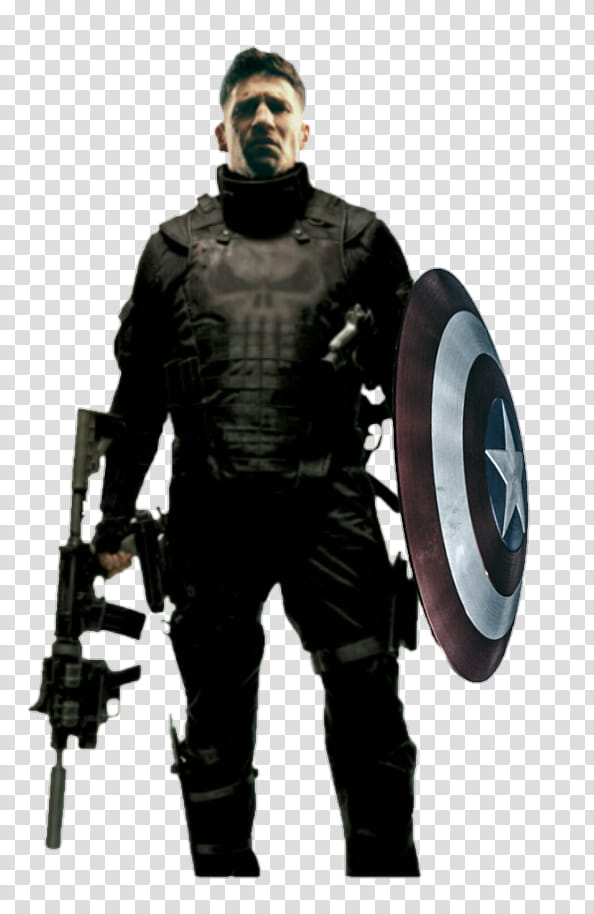 Punisher W Capt America Shield Render transparent background PNG clipart