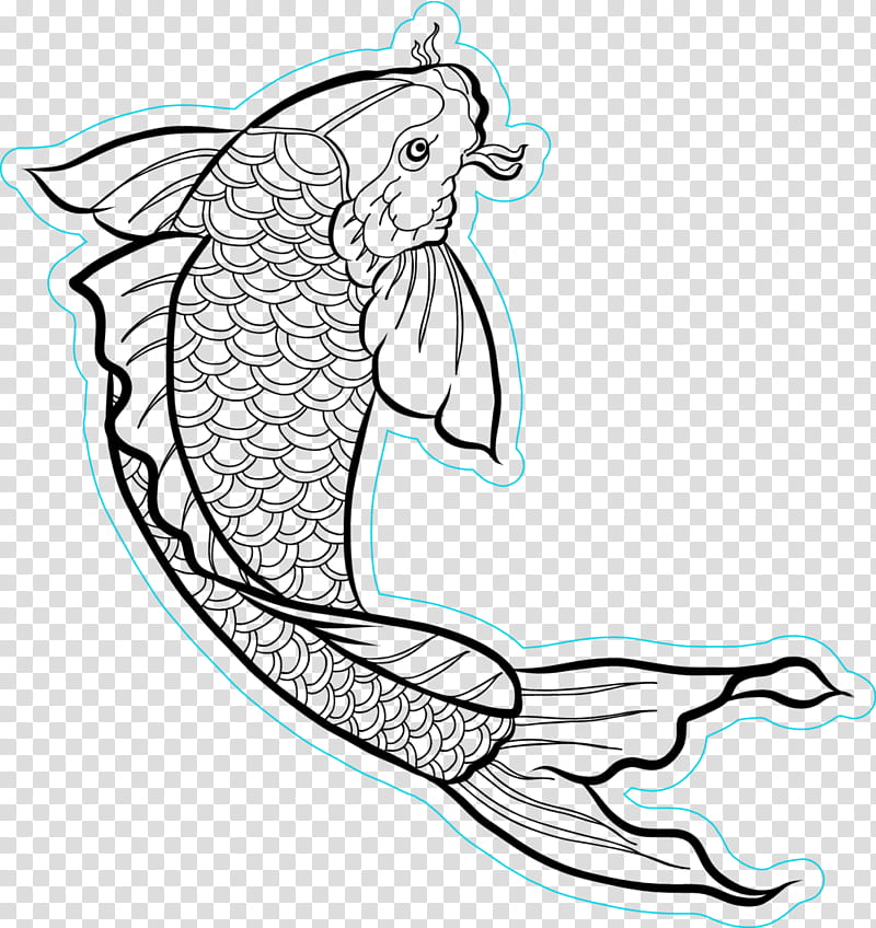 Fish line art