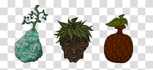 Devil Fruits for MuglorGrimlock, three assorted-color-and-shape fruit clip arts transparent background PNG clipart thumbnail