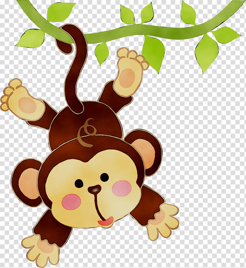 Jungle, Drawing, Safari, Cartoon, Monkey, Animal, Infant, Sticker transparent background PNG clipart