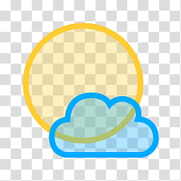 Stylish Weather Icons, sun.small.cloud transparent background PNG clipart
