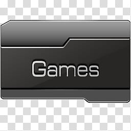 MX Icons DARKFOLD, Games, black games folder transparent background PNG clipart