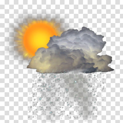 WSI Weather Icons As Seen on TV, Sun_Thunderstorm transparent background PNG clipart