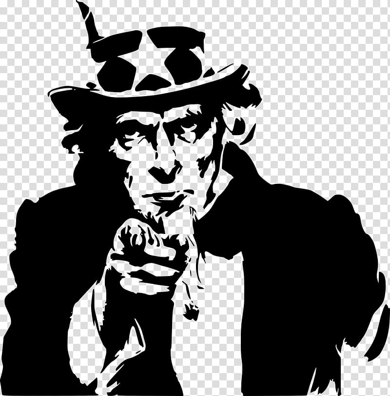 Uncle Sam Stencil, Sticker, Drawing, Mural, Wall Decal, Blackandwhite, Tshirt, Smoking transparent background PNG clipart