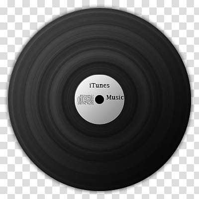 Black iTunes, black vinyl record transparent background PNG clipart