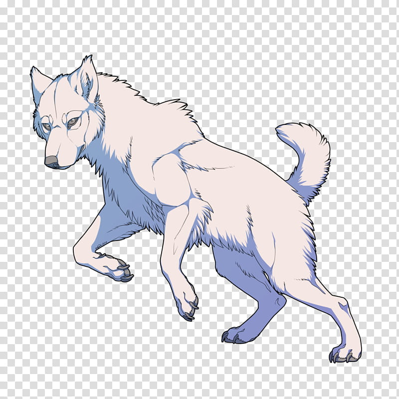 Free Canine Lineart, white wolf illustration transparent background PNG clipart