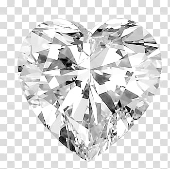 Diamond, clear gemstone heart transparent background PNG clipart