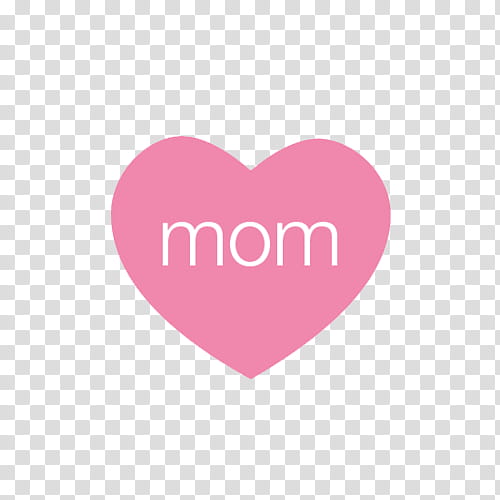 mom text and pink heart illustration transparent background PNG clipart