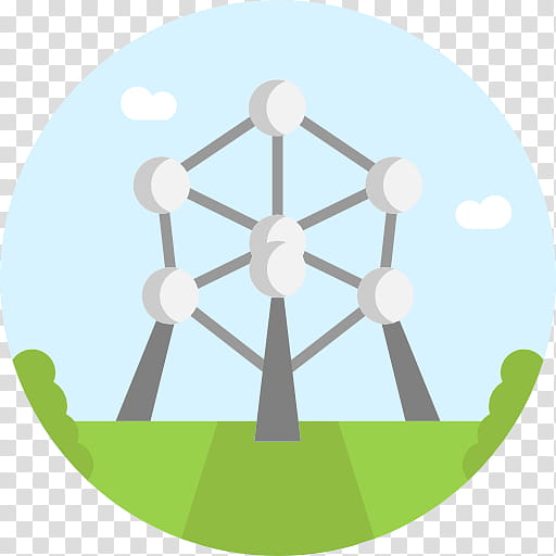 Green Circle, Atomium, Monument, Clock transparent background PNG clipart