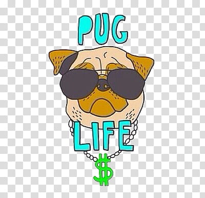 OVERLAYS, Pug Life transparent background PNG clipart