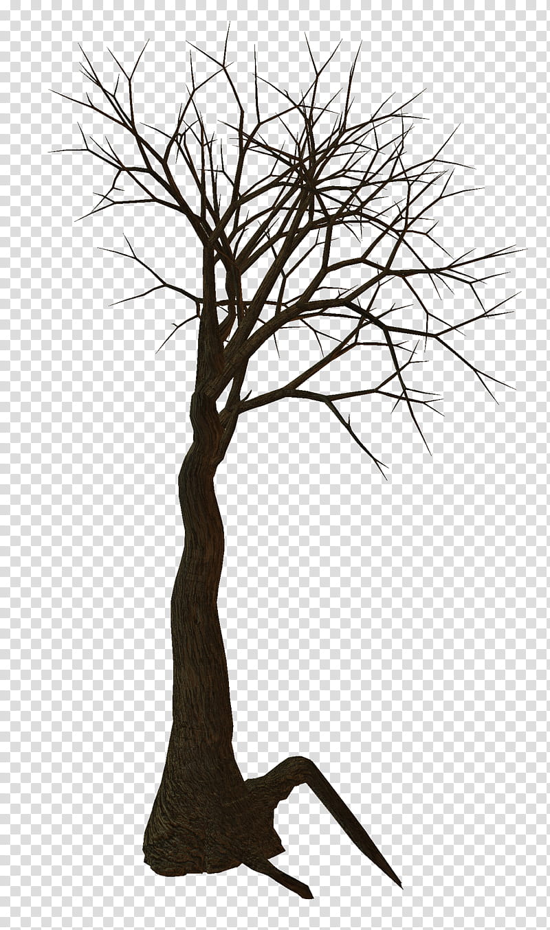 D Trees , black tree transparent background PNG clipart
