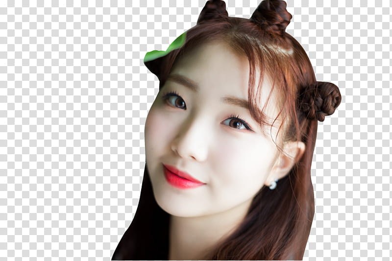 YEOJIN X DISPATCH LOONA, closeup view of woman's face transparent background PNG clipart