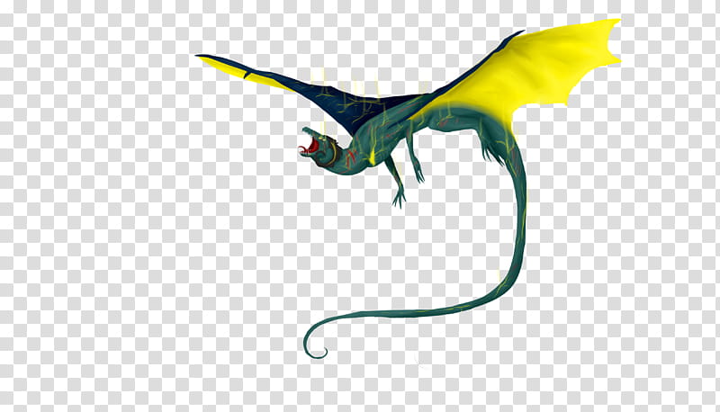 Lightning Veins, green and yellow dragon illustration transparent background PNG clipart