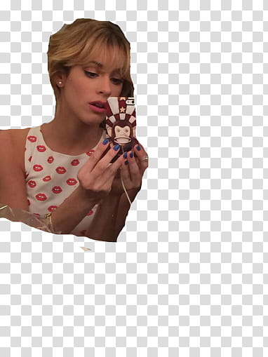 Tini Stoessel con el pelo rubio transparent background PNG clipart