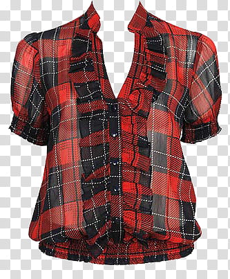 Scottish Shirts, red, white, and gray plaid button-up shirt transparent background PNG clipart