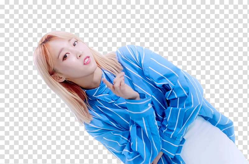 MAMAMOO EVERYDAY MV, woman wearing blue and white striped sport shirt transparent background PNG clipart