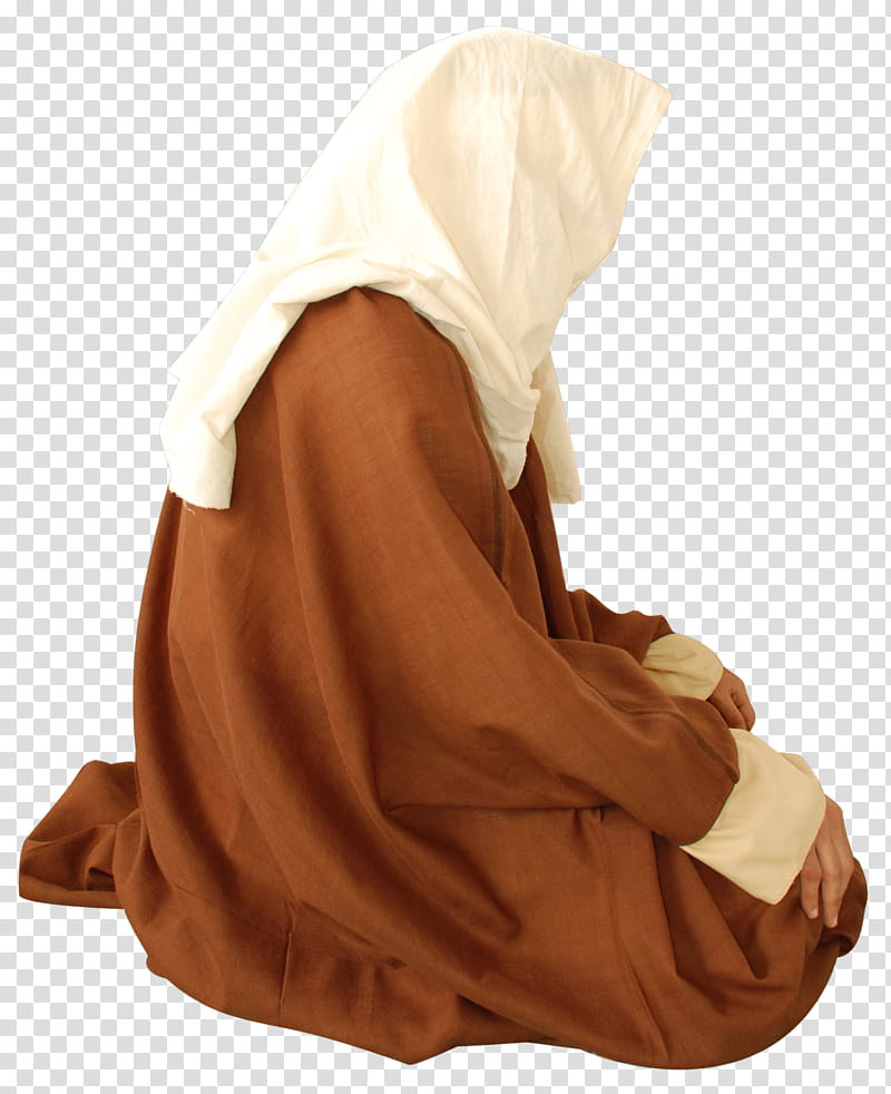 Arab old style clothes , person kneeling on floor transparent background PNG clipart