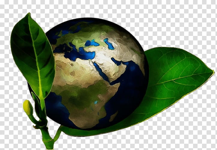 leaf earth planet world sphere, Watercolor, Paint, Wet Ink, Plant, Globe, Tree, Interior Design transparent background PNG clipart
