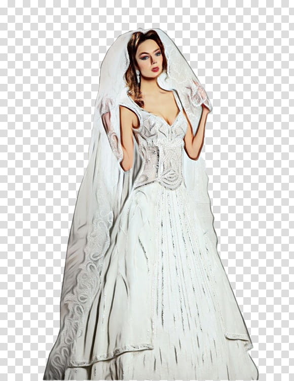 Wedding Watercolor, Paint, Wet Ink, Wedding Dress, Shoulder, Gown, Bride, Shoot transparent background PNG clipart