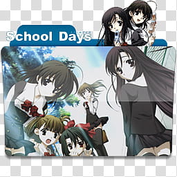 Anime Icon Pack , School Days transparent background PNG clipart