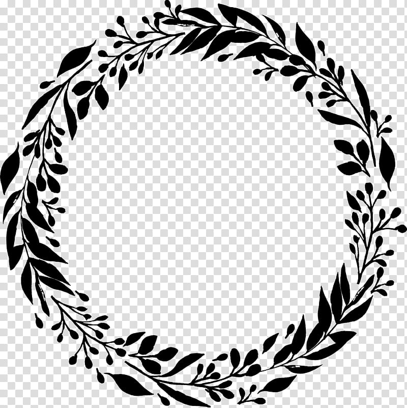 Circle Leaf, Black White M, Line Art, Vascular Plant, Blackandwhite, Pine Family transparent background PNG clipart