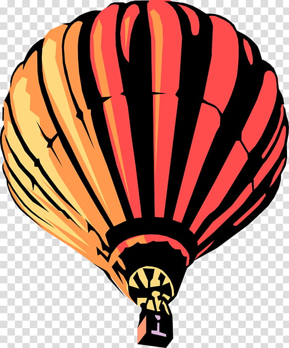 Hot Air Balloon, Windows Metafile, , Orange, Line transparent background PNG clipart