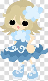 The icons of cute girls in cute dress, himawari-girl- transparent background PNG clipart