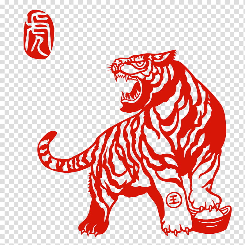 Chinese New Year Red, Chinese Zodiac, Tiger, Astrological Sign, Horoscope, Lunar Calendar, Aquarius, Chinese Dragon transparent background PNG clipart