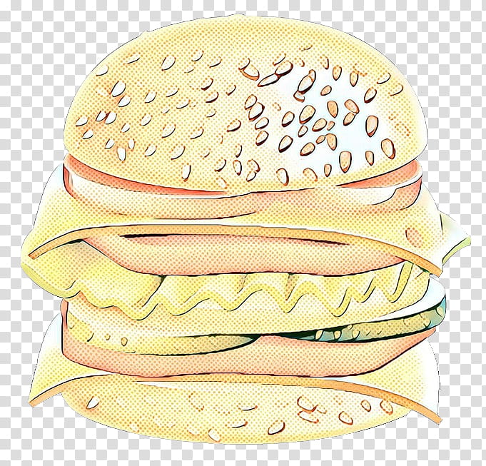 pop art retro vintage, Jaw, Yellow, Cheeseburger, Macaroon, Beige, Fast Food transparent background PNG clipart