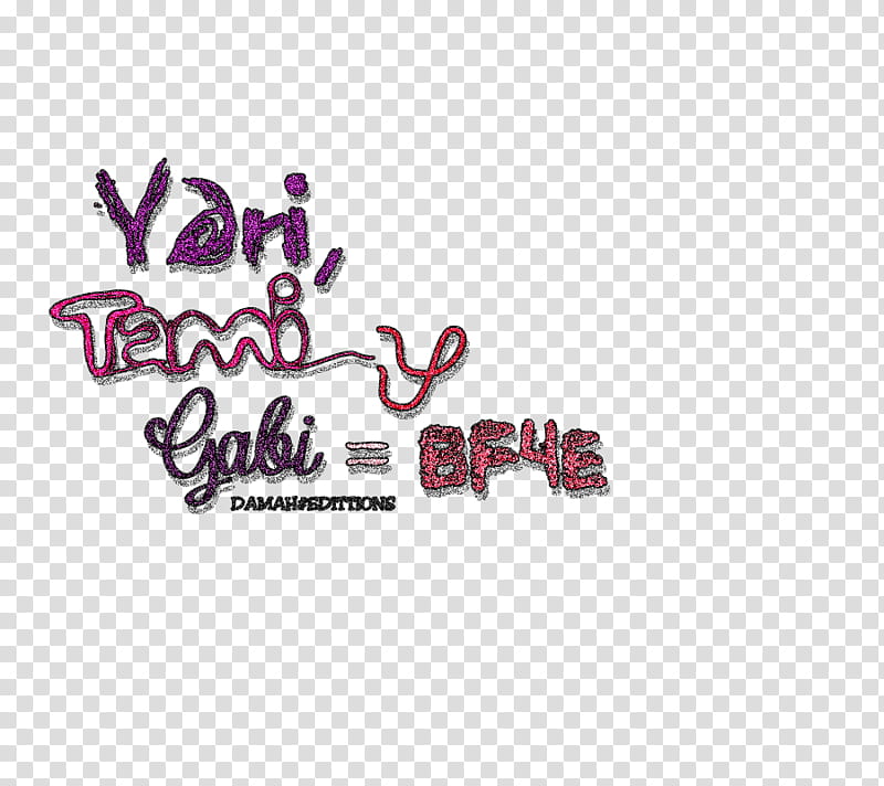Texto Yari Tami Y Gabi BFE transparent background PNG clipart