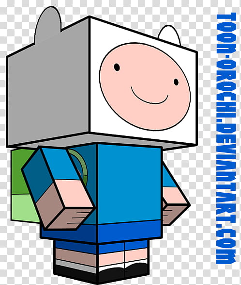 Finn the human cubeecraft transparent background PNG clipart