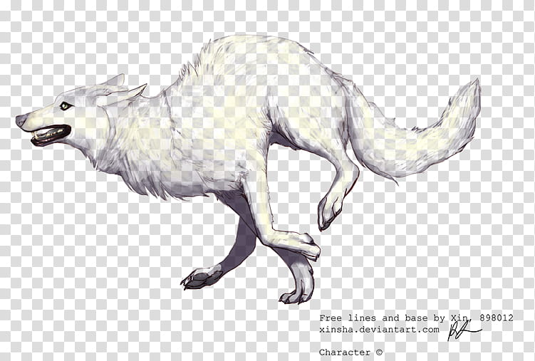 version wolf base, white animal illustration transparent background PNG clipart