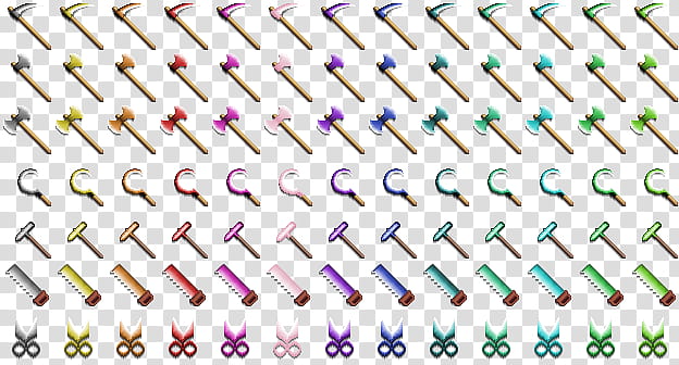 New Weapons and Tools RPG Maker MV, RPG maker MV weapon sprites transparent background PNG clipart