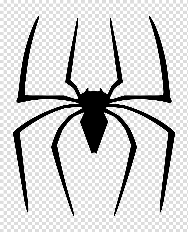 Spider Man  spider symbol front transparent background PNG clipart