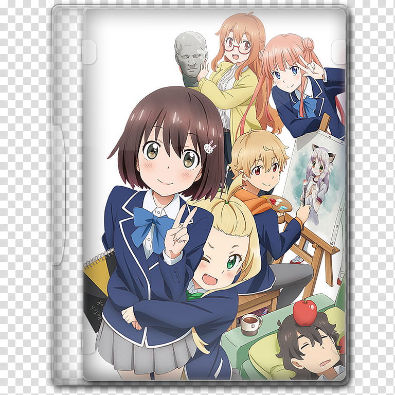 Anime  Summer Season Icon , Kono Bijutsubu ni wa Mondai ga Aru!, v, anime characters illustration transparent background PNG clipart