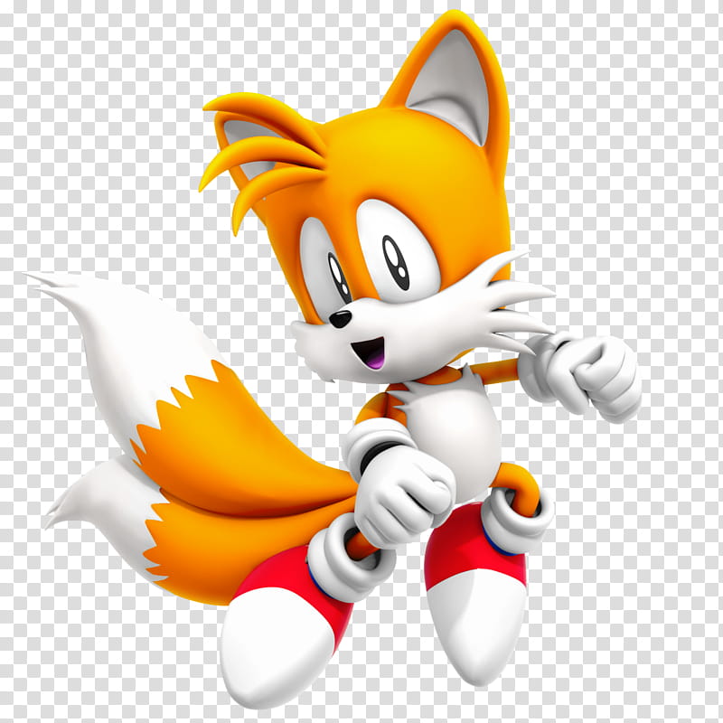 Classic Tails Jump Pose Version , orange and white fox illustration transparent background PNG clipart