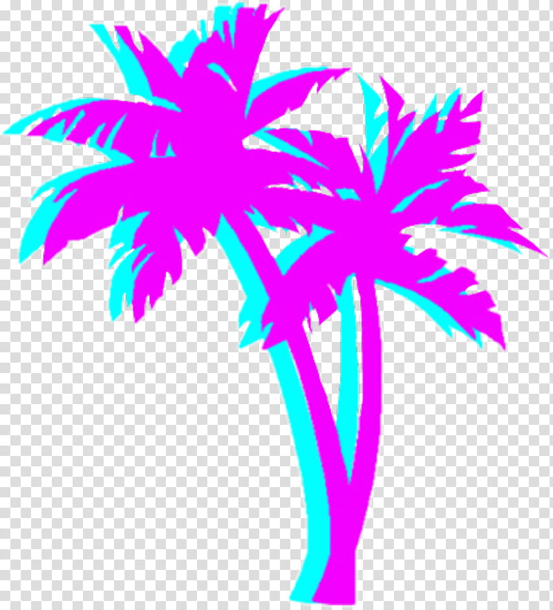 Vaporwave Palm Tree, Palm Trees, Aesthetics, cdr, Shirt, Electrowave, Pink, Leaf transparent background PNG clipart