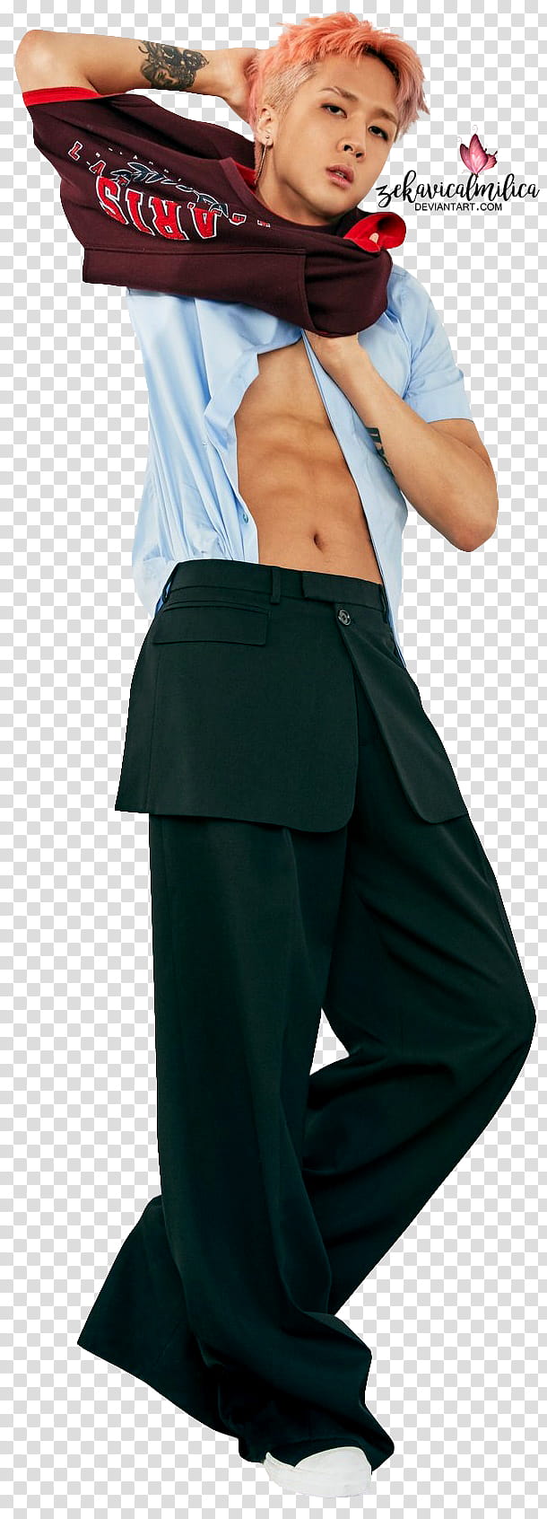 VIXX DAZED, man wearing black pants transparent background PNG clipart