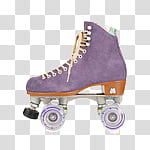 New DISCULPA, unpaired purple and gray roller skate illustration transparent background PNG clipart