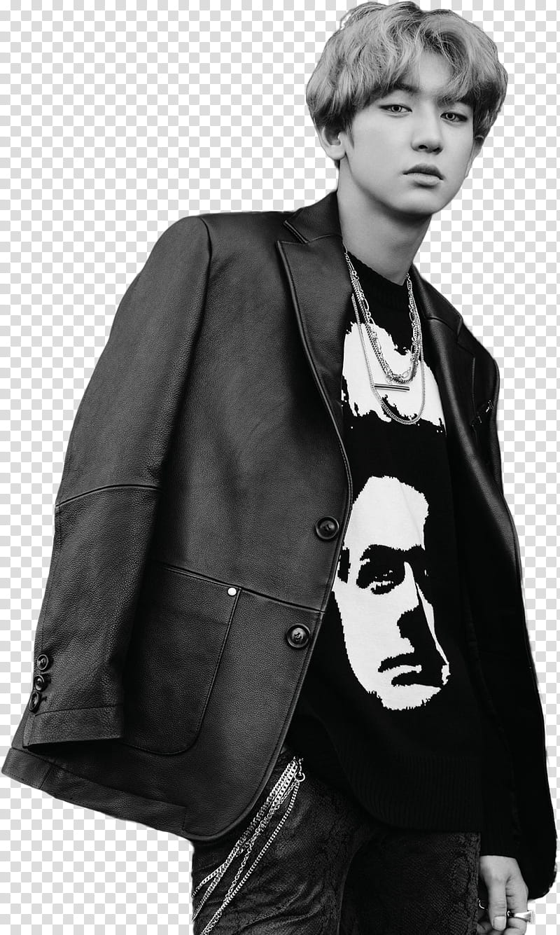 Chanyeol EXO DMUMT, grayscale of man transparent background PNG clipart