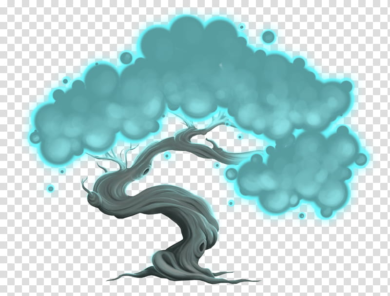 Tree Concept, blue and gray tree art transparent background PNG clipart